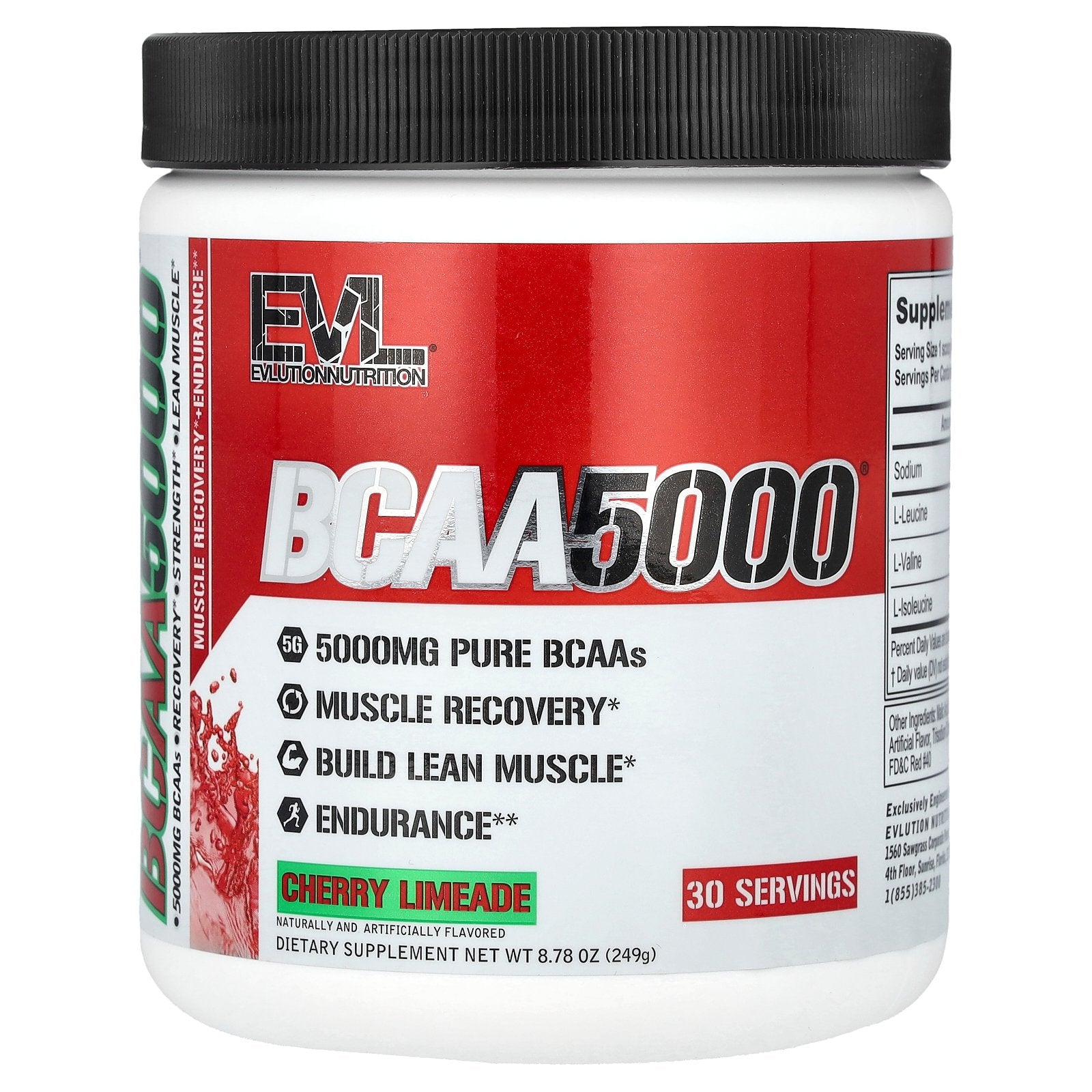 EVLution Nutrition, BCAA5000, Cherry Limeade, 8.78 oz (249 g)