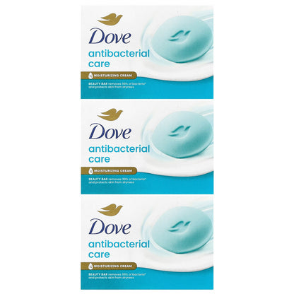 Dove, Antibacterial Care, Beauty Bar Soap , 3 Bars, 3.17 oz (90 g) Each