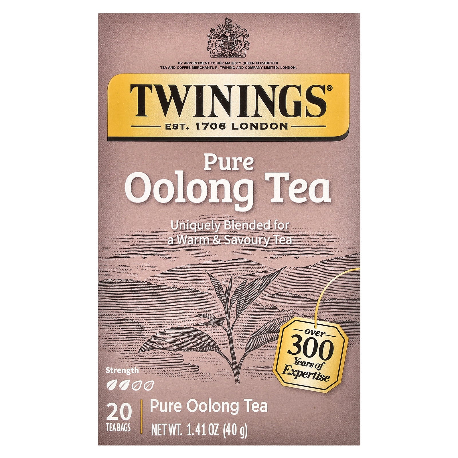 Twinings, Pure Oolong Tea, 20 Tea Bags, 1.41 oz (40 g)