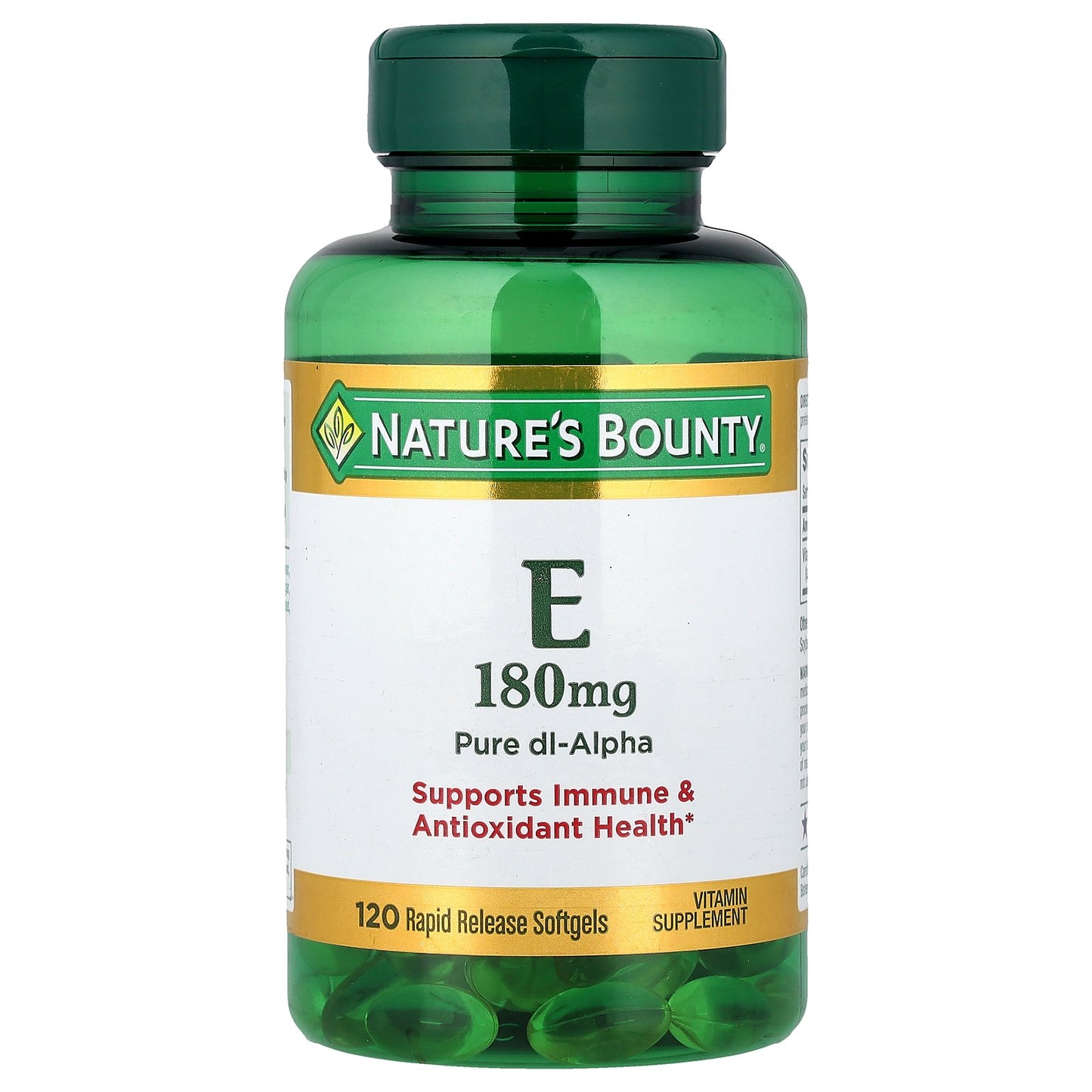 Nature's Bounty, Vitamin E, 180 mg, 120 Rapid Release Softgels