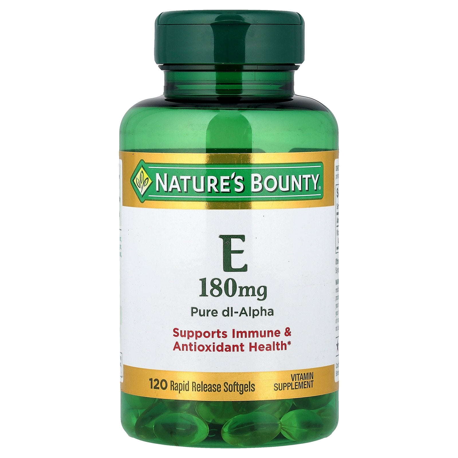 Nature's Bounty, Vitamin E, 180 mg, 120 Rapid Release Softgels