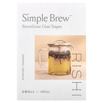 Rishi Tea, Simple Brew™, Borosilicate Glass Teapot, 13.5 fl oz (400 ml)