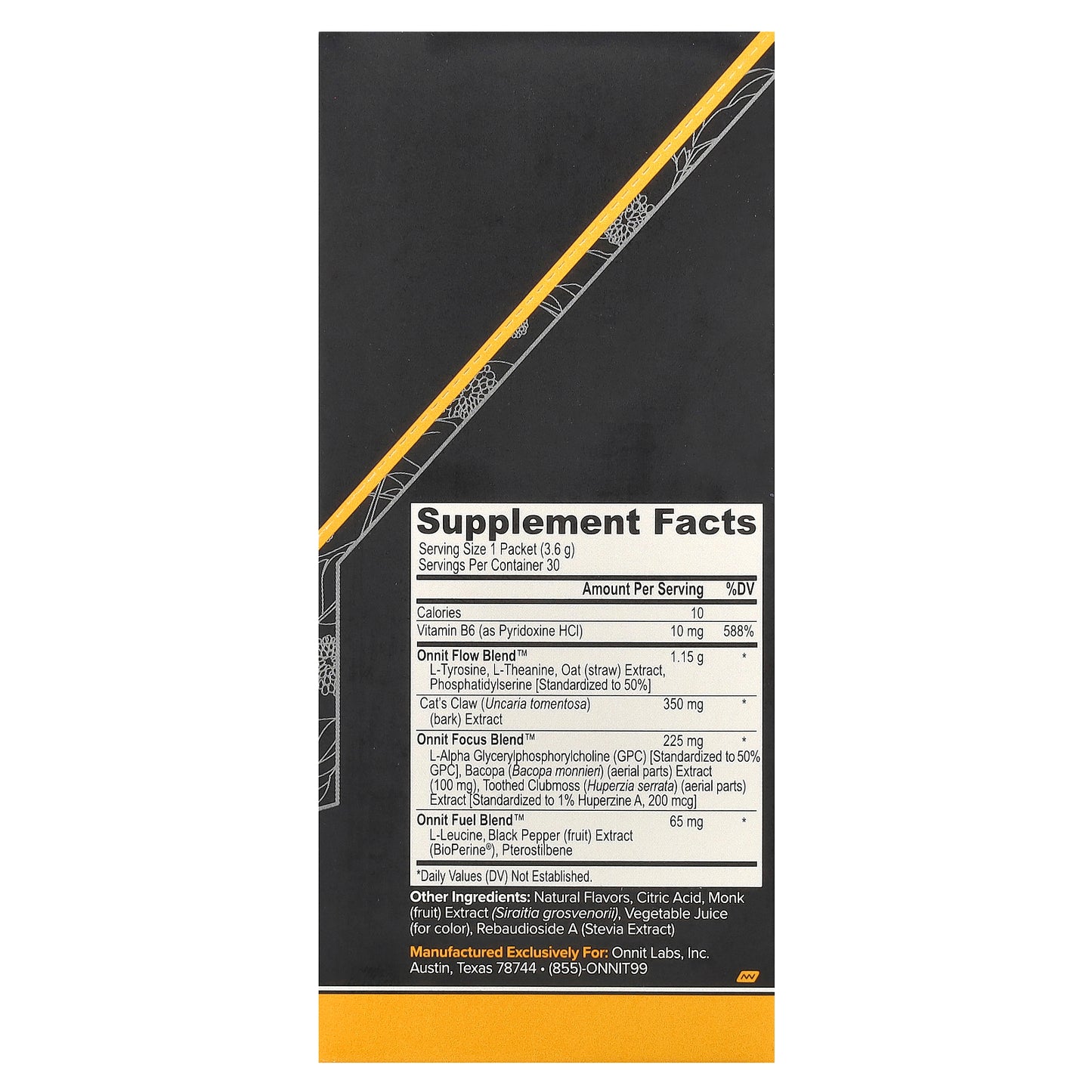 Onnit, Alpha Brain® Instant, Peach, 30 Packets, 0.13 oz (3.6 g) Each