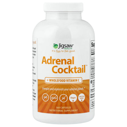 Jigsaw Health, Adrenal Cocktail™ + Wholefood Vitamin C, 360 Capsules
