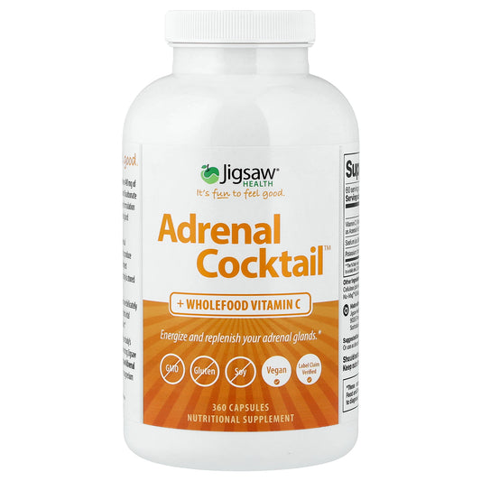 Jigsaw Health, Adrenal Cocktail™ + Wholefood Vitamin C, 360 Capsules