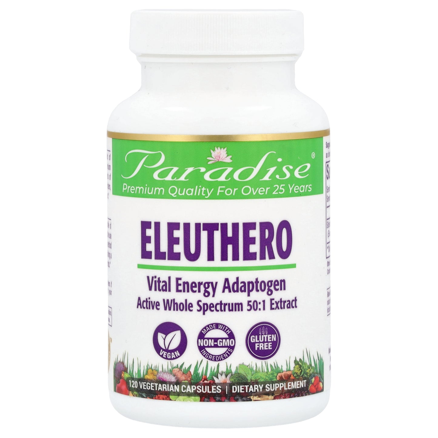 Paradise Herbs, Eleuthero, 120 Vegetarian Capsules