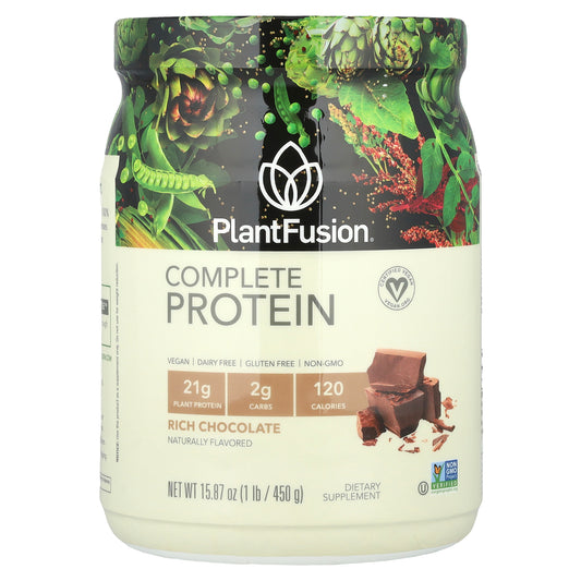 PlantFusion, Complete Protein, Rich Chocolate, 1 lb (450 g)