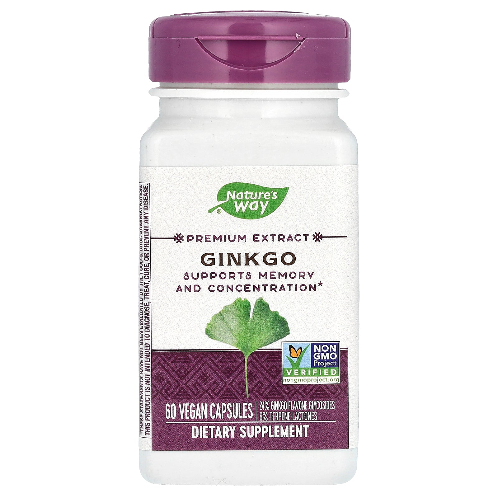 Nature's Way, Premium Extract, Ginkgo, 60 Vegan Capsules