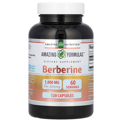Amazing Nutrition, Berberine, 120 Capsules (500 mg per Capsule)