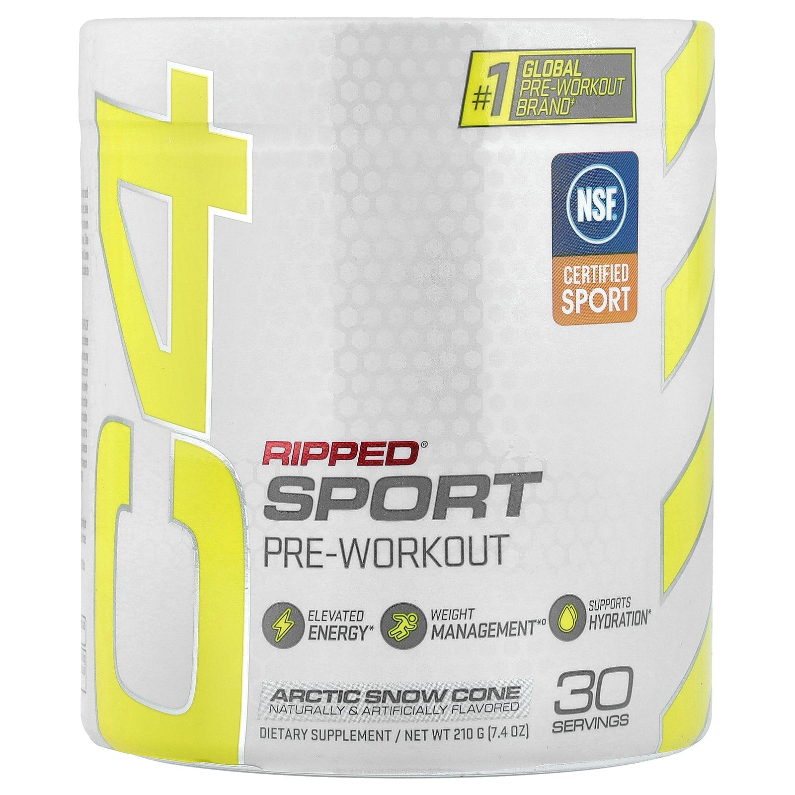 C4 / Cellucor, C4 Ripped® Sport, Pre-Workout, Arctic Snow Cone, 7.4 oz (210 g)