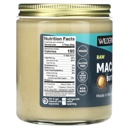 Wilderness Poets, Raw Macadamia Butter, 8 oz (227 g)