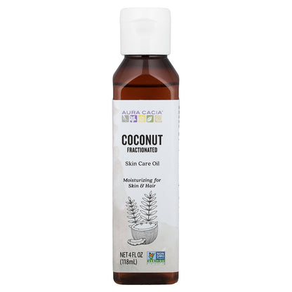 Aura Cacia, Fractionated Skin Care Oil, Coconut, 4 fl oz (118 ml)