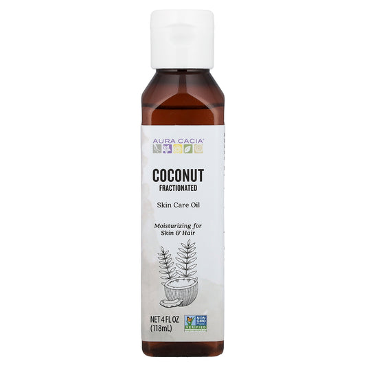 Aura Cacia, Fractionated Skin Care Oil, Coconut, 4 fl oz (118 ml)