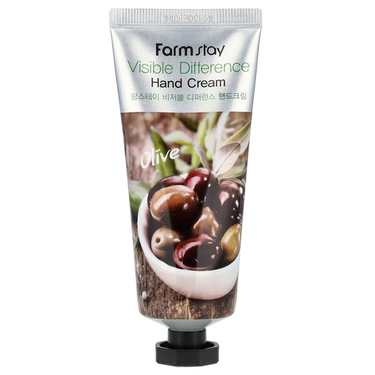 Farmstay, Visible Difference Hand Cream, Olive, 3.52 oz (100 g)