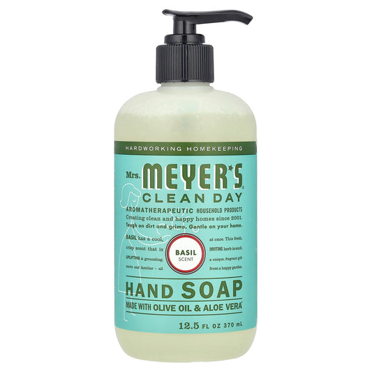 Mrs. Meyers Clean Day, Hand Soap, Basil Scent, 12.5 fl oz (370 ml)
