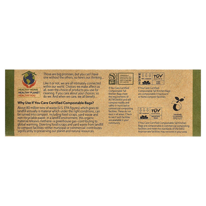 If You Care, Tall Kitchen Bags, 13 Gallon, 12 Bags