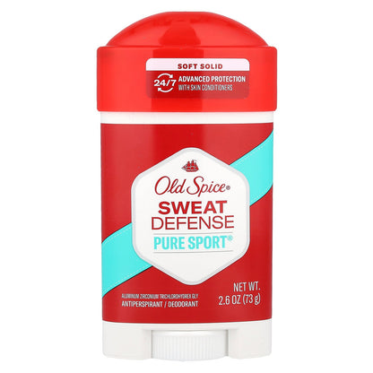 Old Spice, Sweat Defense, Antiperspirant Deodorant, Soft Solid, Pure Sport®, 2.6 oz (73 g)