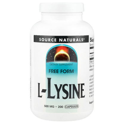Source Naturals, L-Lysine, 500 mg, 200 Capsules
