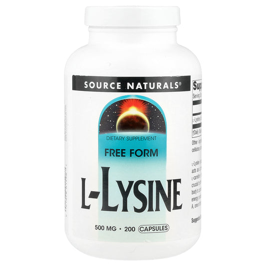 Source Naturals, L-Lysine, 500 mg, 200 Capsules