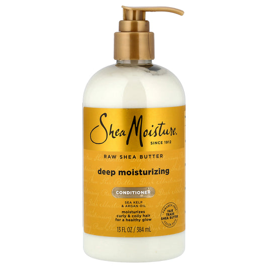 SheaMoisture, Raw Shea Butter, Deep Moisturizing Conditioner, Curly & Coily Hair, 13 fl oz (384 ml)