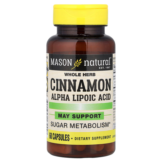 Mason Natural, Cinnamon Alpha Lipoic Acid, 60 Capsules