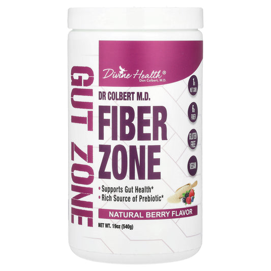 Divine Health, Dr. Colbert M.D. Fiber Zone, Natural Berry, 19 oz (540 g)