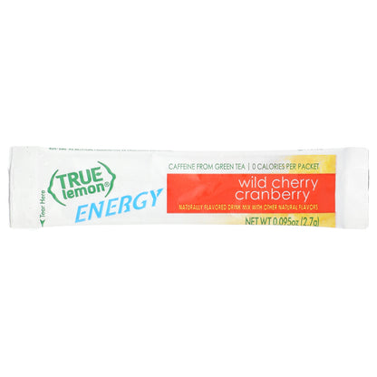 True Citrus, True Lemon®, Energy, Wild Cherry Cranberry, 6 Packets, 0.095 oz (2.7 g) Each