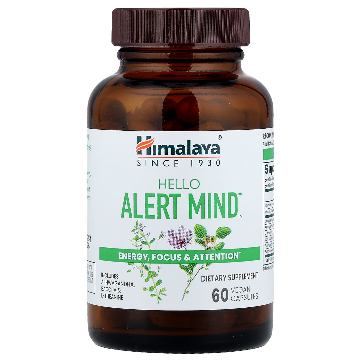Himalaya, Hello Alert Mind™, 60 Vegan Capsules