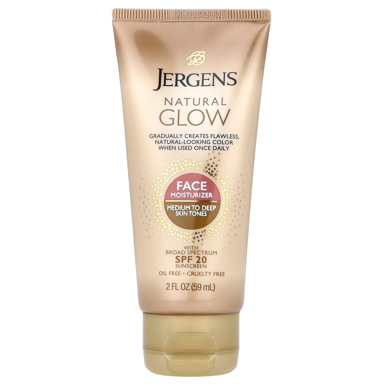 Jergens, Natural Glow, Face Moisturizer, SPF 20, Medium to Deep, 2 fl oz (59 ml)
