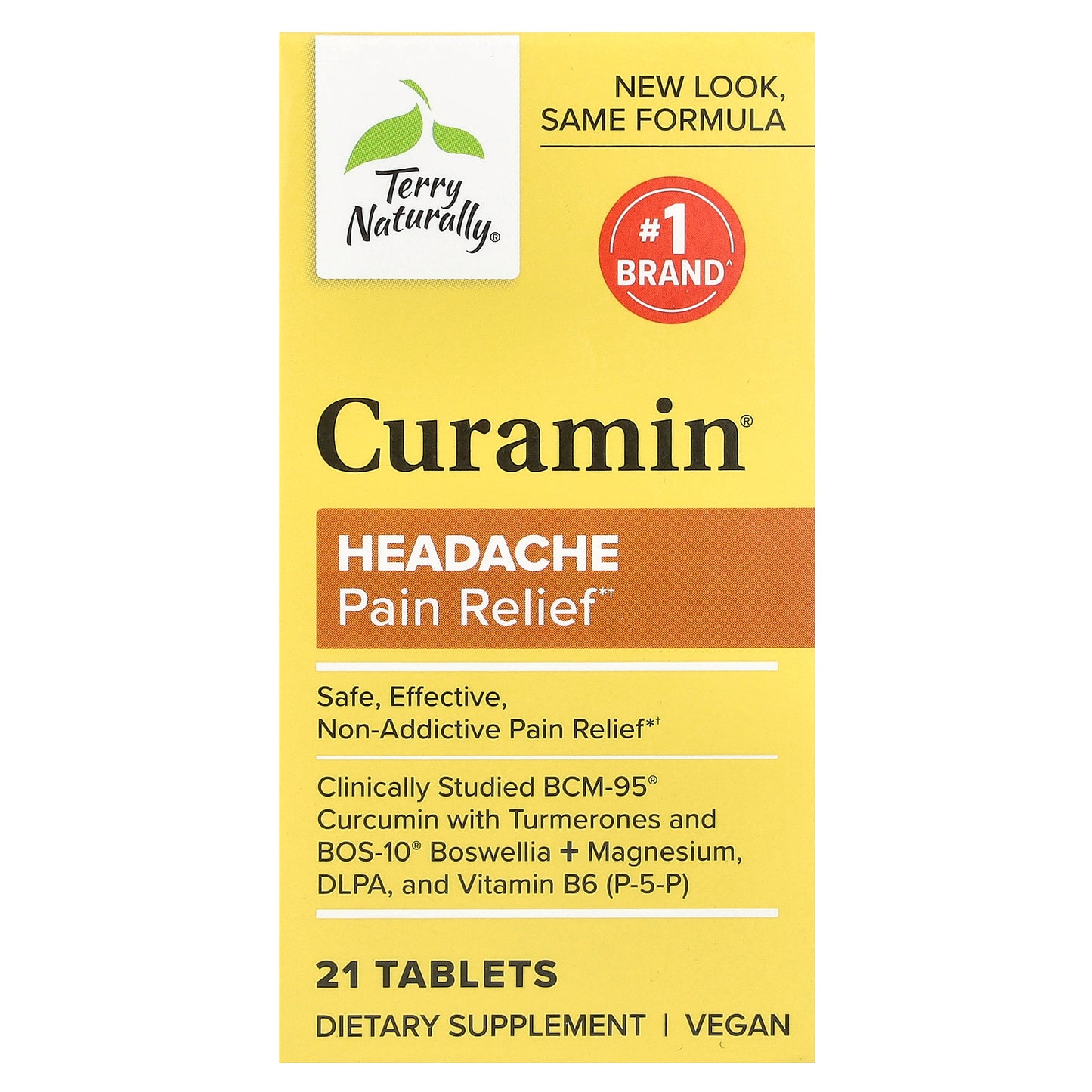 Terry Naturally, Curamin®, Headache Pain Relief, 21 Tablets