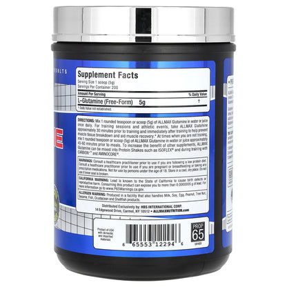 ALLMAX, Essentials, Glutamine, 5 g, 2.2 lbs (1,000 g)