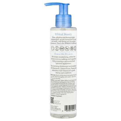 DERMA E, Hydrating Gentle Cleanser, Hyaluronic Acid, 6 fl oz (175 ml)