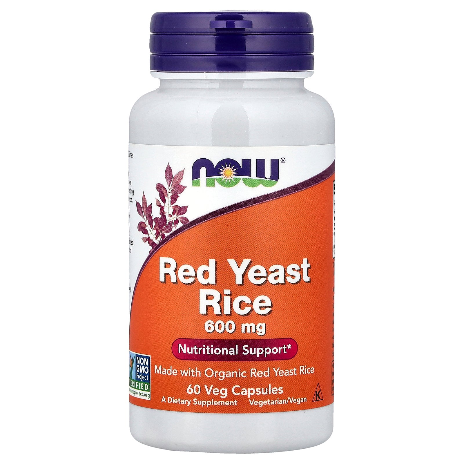 NOW Foods, Red Yeast Rice, 60 Veg Capsules (600 mg per Capsule)
