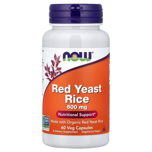 NOW Foods, Red Yeast Rice, 60 Veg Capsules (600 mg per Capsule)