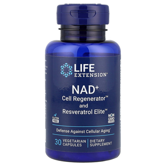 Life Extension, NAD+ Cell Regenerator™ and Resveratrol Elite™, 30 Vegetarian Capsules