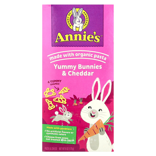 Annie's Homegrown, Yummy Bunnies & Cheddar, Pasta & Cheese, 6 oz (170 g)