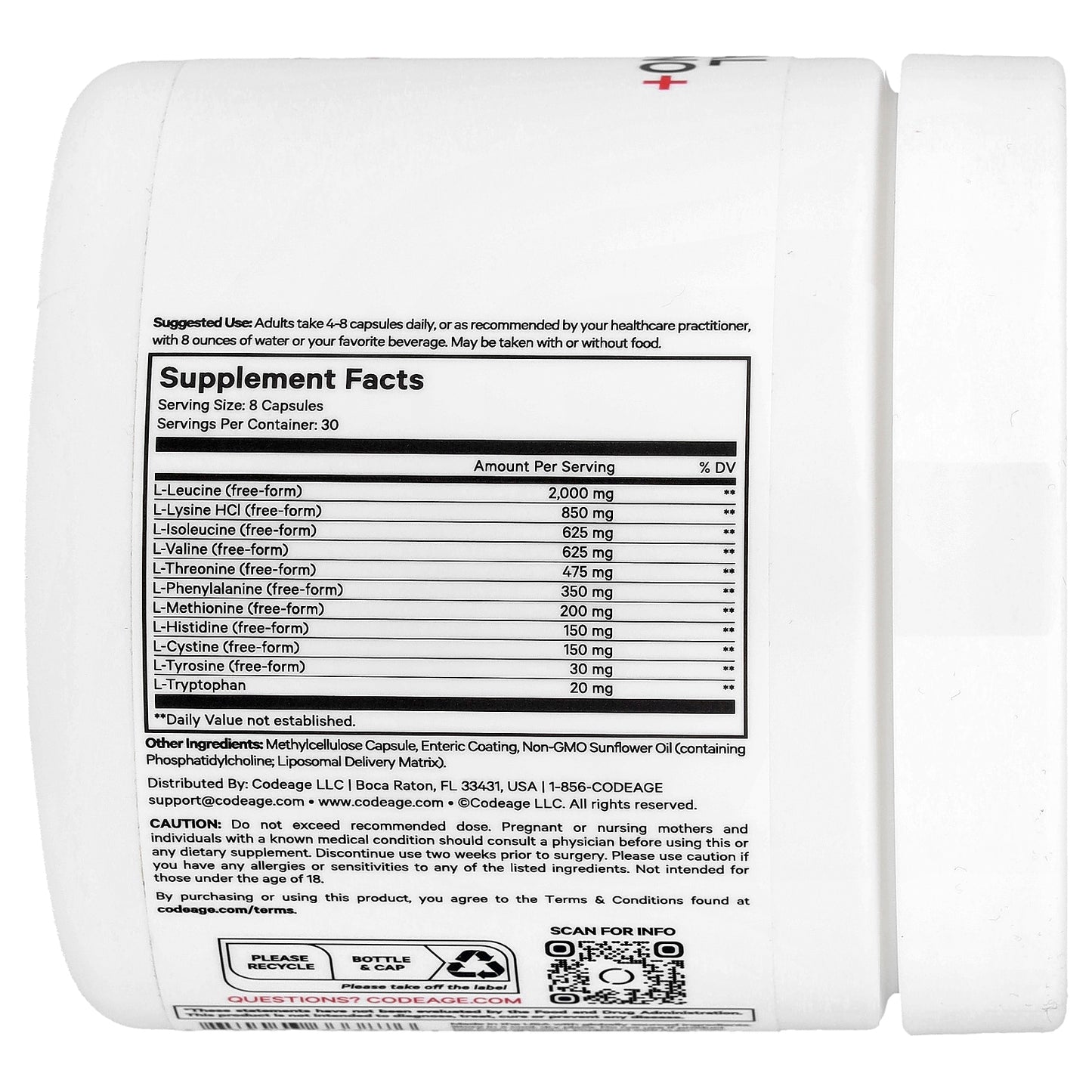 Codeage, Liposomal Multi Amino+, Sport, 240 Vegetable Capsules