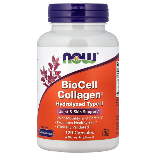 NOW Foods, BioCell Collagen®, Hydrolyzed Type II, 120 Capsules