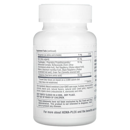 NaturesPlus, Hema-Plex Iron Chewables, Mixed Berry, 60 Chewable Tablets