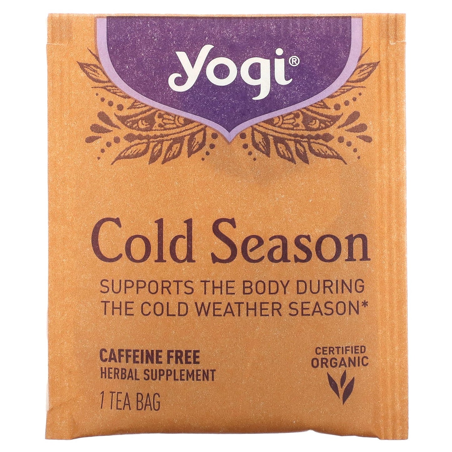 Yogi Tea, Cold Season, Caffeine Free, 16 Tea Bags, 1.12 oz (32 g)