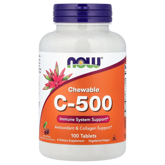 NOW Foods, Chewable C-500, Cherry, 100 Tablets