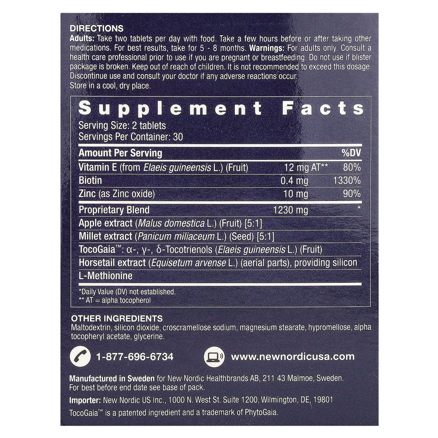 New Nordic, Hair Gro™, 60 Tablets