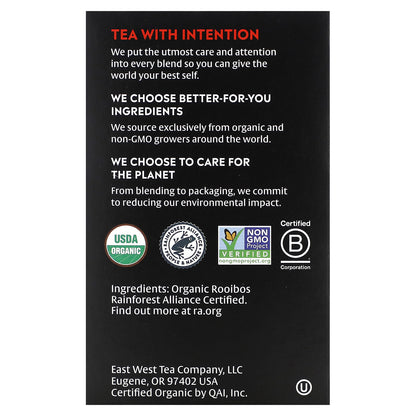 Choice Organics, Herbal Tea, Rooibos, Caffeine-Free, 16 Tea Bags, 1.12 oz (32 g)