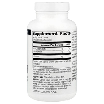 Source Naturals, L-Citrulline, 1,000 mg, 120 Tablets