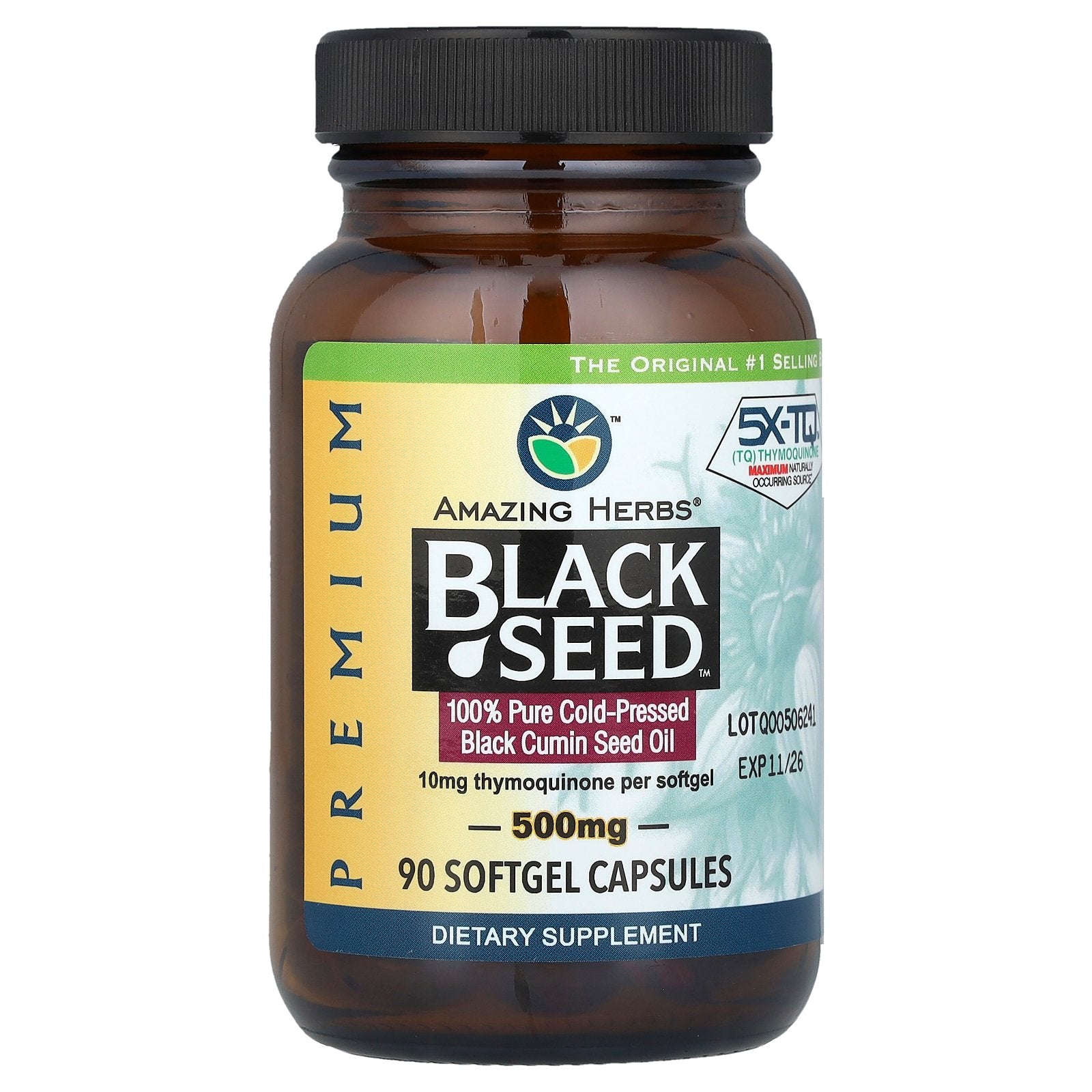 Amazing Herbs, Black Seed™, 500 mg , 90 Softgel Capsules