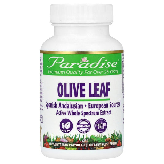 Paradise Herbs, Olive Leaf, 60 Vegetarian Capsules