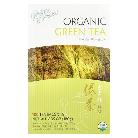 Prince of Peace, Organic Green Tea, 100 Tea Bags, 6.35 oz (180 g)