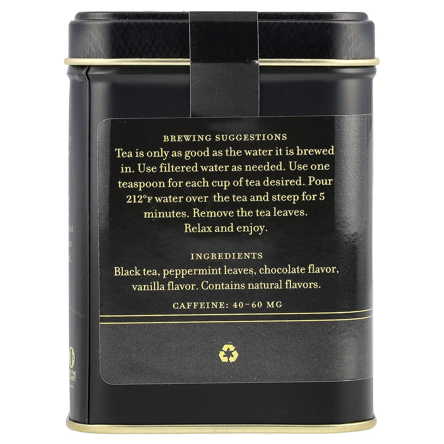 Harney & Sons, Flavored Black Tea, Chocolate Mint, 4 oz (112 g)