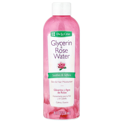 De La Cruz, Glycerin & Rose Water, Skin & Hair Moisturizer, 8 fl oz (236 ml)