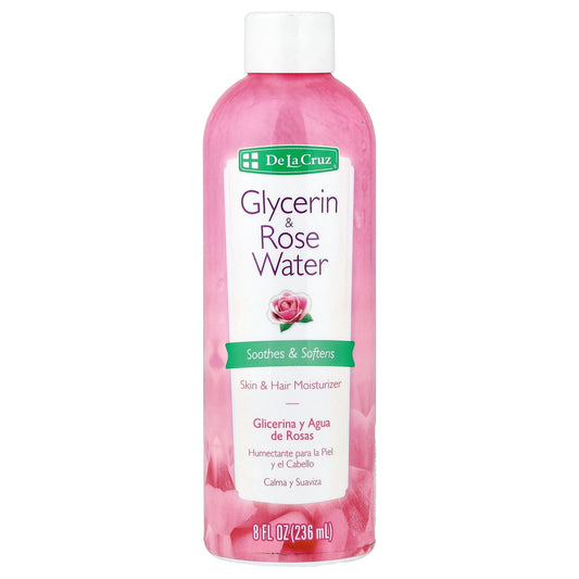 De La Cruz, Glycerin & Rose Water, Skin & Hair Moisturizer, 8 fl oz (236 ml)